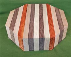 Bowl #538 - Cherry, Black Walnut & Padauk Striped Bowl Blank ~ 11 1/2" x 3" ~ $84.99